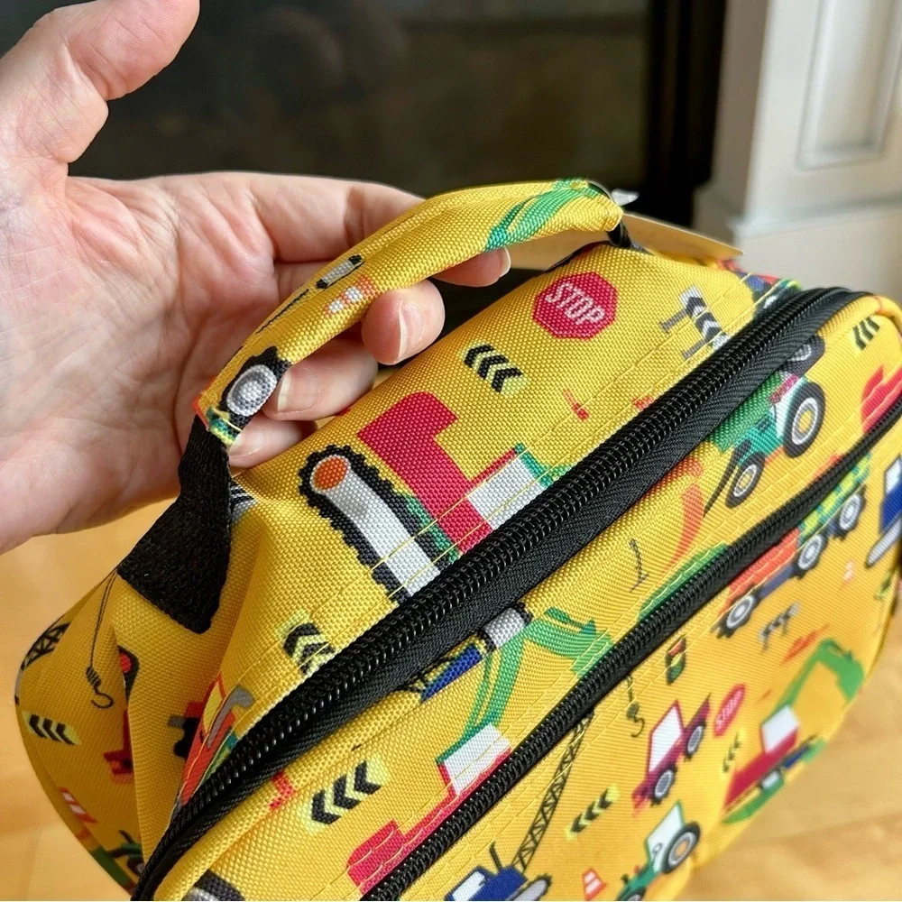 Travelers Club TRUCKS Insulated Lunch Cooler Bag, Yellow, 10 inches